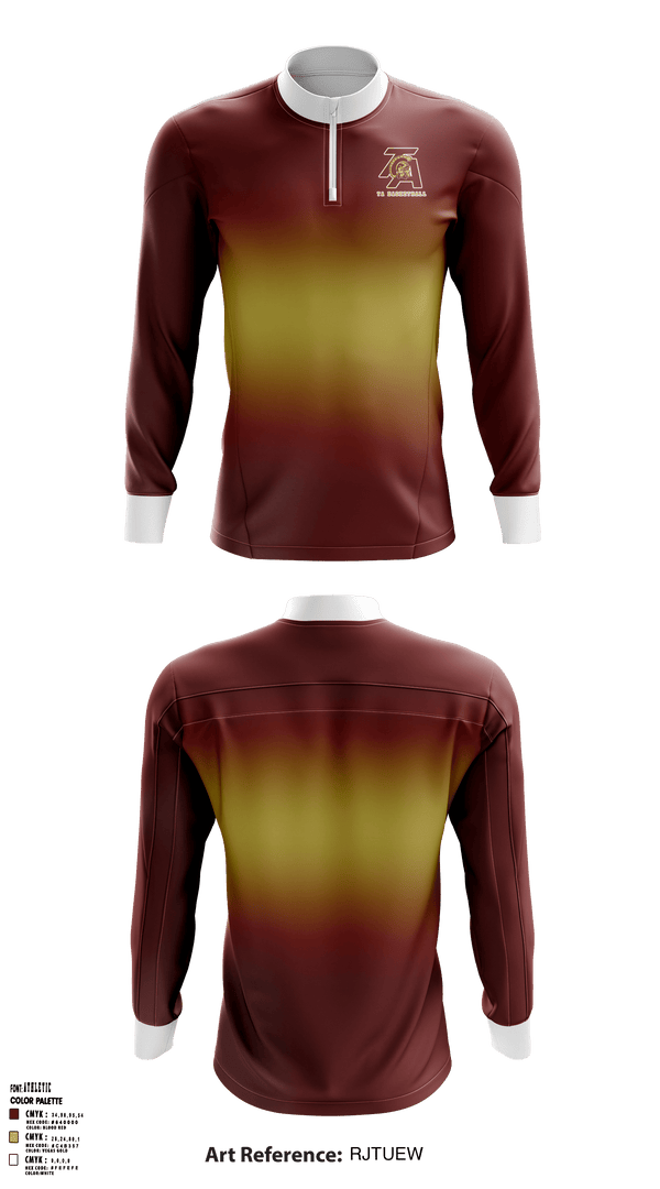 Quarter Zip Jacket, Thornton Academy, Spirit Store, Teamtime, Team time, sublimation, custom sports apparel, team uniforms, spirit wear, spiritwear, sports uniforms, custom shirts, team store, custom team store, fundraiser sports, apparel fundraiser