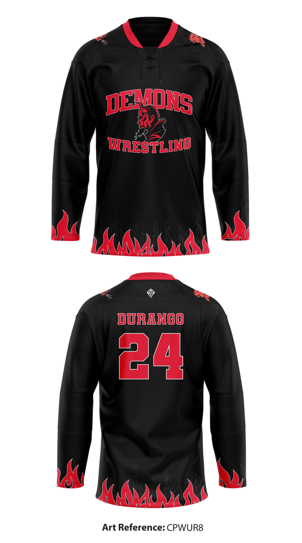 Hockey Jersey, Durango HS Wrestling, Wrestling, Teamtime, Team time, sublimation, custom sports apparel, team uniforms, spirit wear, spiritwear, sports uniforms, custom shirts, team store, custom team store, fundraiser sports, apparel fundraiser