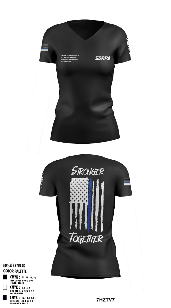 Women's Short Sleeve Vneck Shirt, SDRPA, Police, Teamtime, Team time, sublimation, custom sports apparel, team uniforms, spirit wear, spiritwear, sports uniforms, custom shirts, team store, custom team store, fundraiser sports, apparel fundraiser