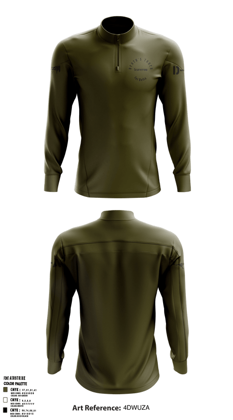 Quarter Zip Jacket, , Army, Teamtime, Team time, sublimation, custom sports apparel, team uniforms, spirit wear, spiritwear, sports uniforms, custom shirts, team store, custom team store, fundraiser sports, apparel fundraiser