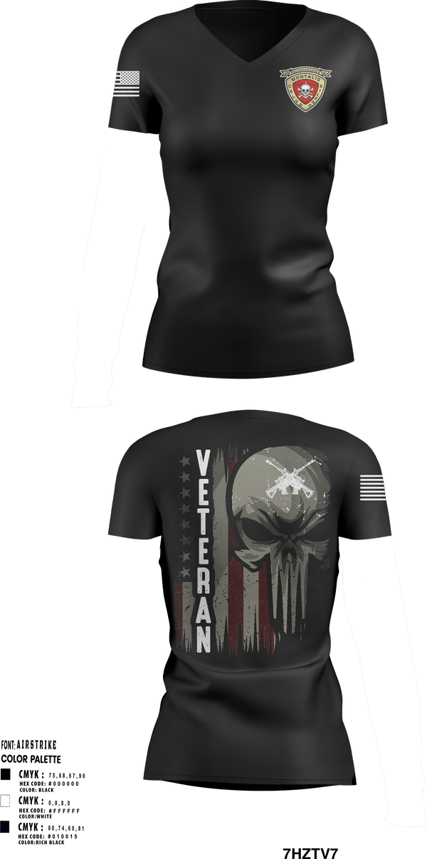 Women's Short Sleeve Vneck Shirt, 3d Reconnaissance Batallion, Marines, Teamtime, Team time, sublimation, custom sports apparel, team uniforms, spirit wear, spiritwear, sports uniforms, custom shirts, team store, custom team store, fundraiser sports, apparel fundraiser