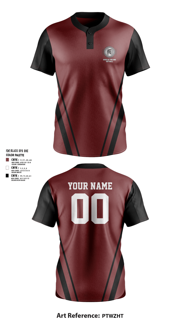 Two Button Softball Jersey, Douglas High School Softball, Softball, Teamtime, Team time, sublimation, custom sports apparel, team uniforms, spirit wear, spiritwear, sports uniforms, custom shirts, team store, custom team store, fundraiser sports, apparel fundraiser