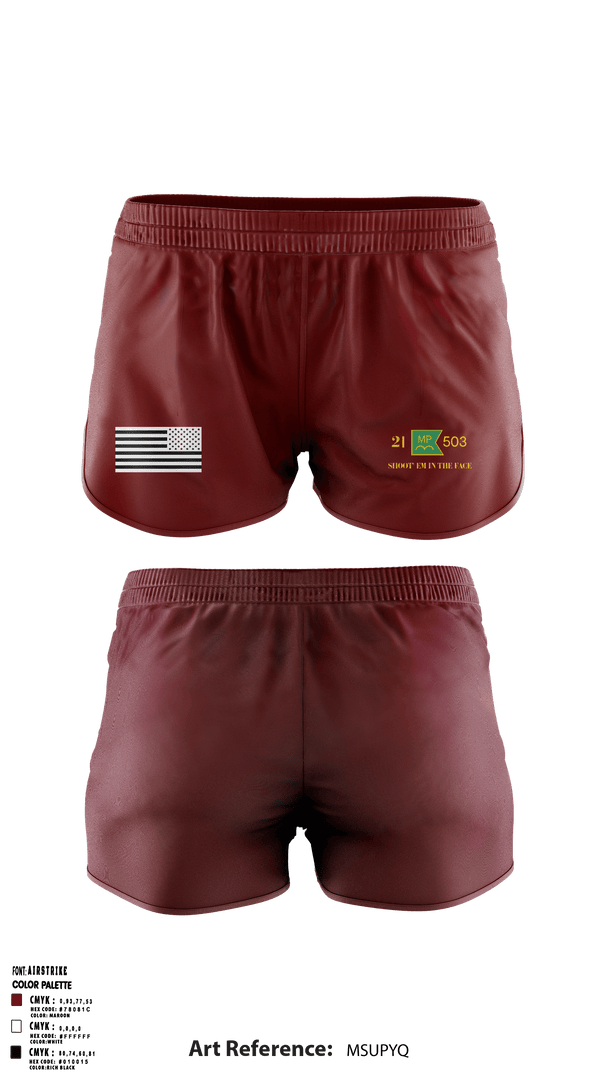 Ranger Panties, 21ST MILITARY POLICE COMPANY (AIRBORNE), Army, Teamtime, Team time, sublimation, custom sports apparel, team uniforms, spirit wear, spiritwear, sports uniforms, custom shirts, team store, custom team store, fundraiser sports, apparel fundraiser