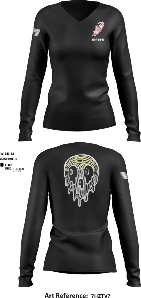 Women's Long Sleeve Vneck Shirt, , Marines, Teamtime, Team time, sublimation, custom sports apparel, team uniforms, spirit wear, spiritwear, sports uniforms, custom shirts, team store, custom team store, fundraiser sports, apparel fundraiser