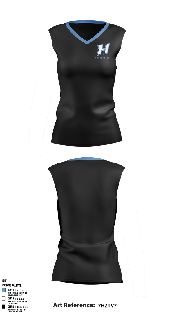 Women's Short Sleeve Vneck Shirt, Huntingtown Girls Basketball, Women's Basketball, Teamtime, Team time, sublimation, custom sports apparel, team uniforms, spirit wear, spiritwear, sports uniforms, custom shirts, team store, custom team store, fundraiser sports, apparel fundraiser
