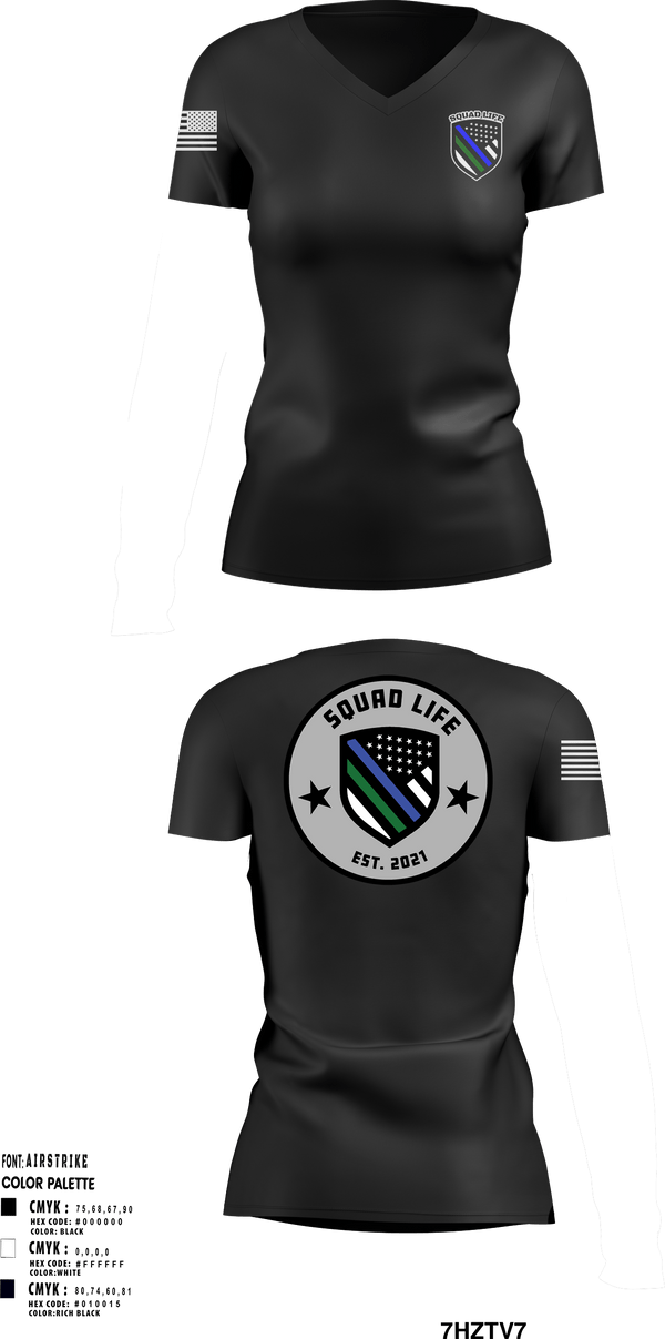Women's Short Sleeve Vneck Shirt, Squad life, Police, Teamtime, Team time, sublimation, custom sports apparel, team uniforms, spirit wear, spiritwear, sports uniforms, custom shirts, team store, custom team store, fundraiser sports, apparel fundraiser