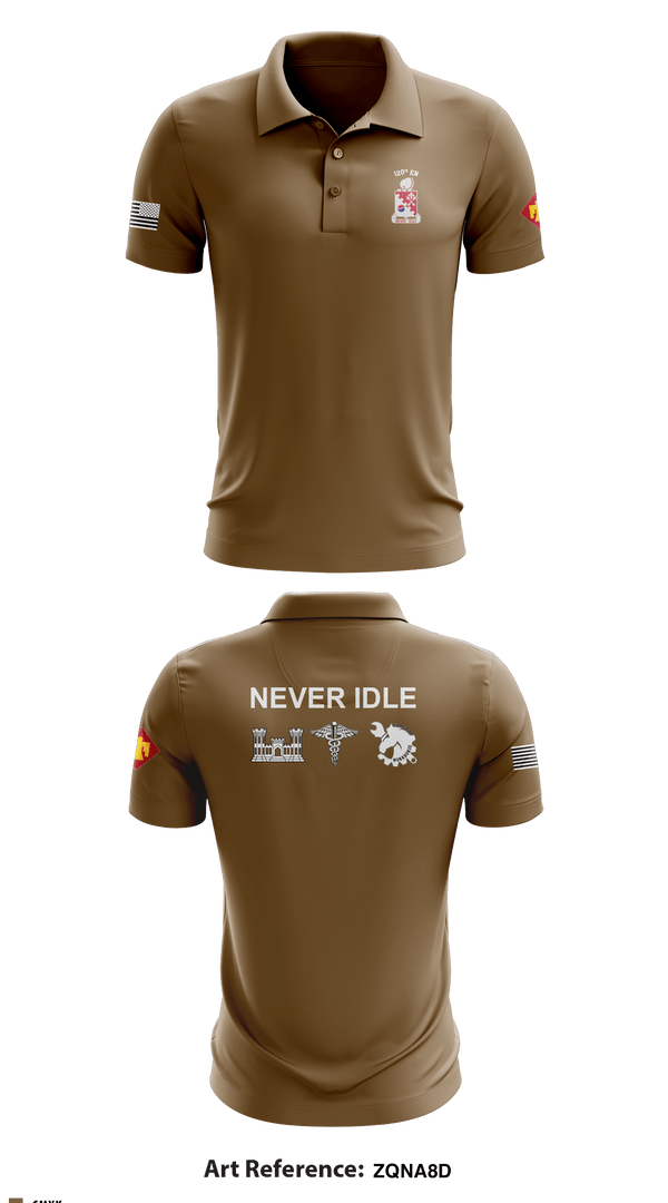 Short Sleeve Performance Polo, 120th Engineers, Army, Teamtime, Team time, sublimation, custom sports apparel, team uniforms, spirit wear, spiritwear, sports uniforms, custom shirts, team store, custom team store, fundraiser sports, apparel fundraiser