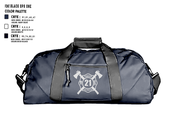 Duffle Bag, TANGIER VOL FIRE DEPT, , Teamtime, Team time, sublimation, custom sports apparel, team uniforms, spirit wear, spiritwear, sports uniforms, custom shirts, team store, custom team store, fundraiser sports, apparel fundraiser
