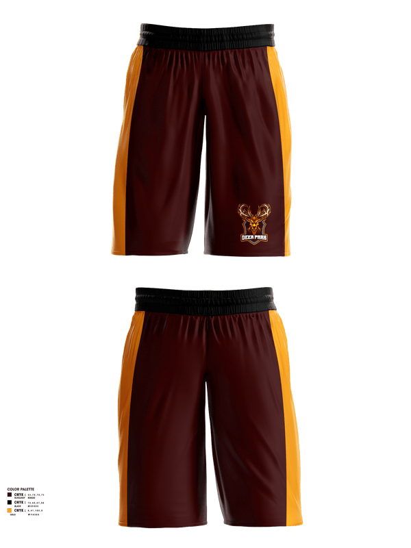 Mens Basketball Shorts, Deer park bucks, Men's Basketball, Teamtime, Team time, sublimation, custom sports apparel, team uniforms, spirit wear, spiritwear, sports uniforms, custom shirts, team store, custom team store, fundraiser sports, apparel fundraiser
