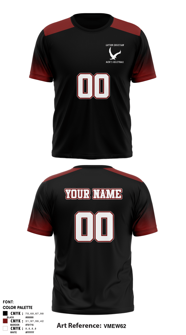 Short Sleeve Performance Shirt, Eagles, Men's Volleyball, Teamtime, Team time, sublimation, custom sports apparel, team uniforms, spirit wear, spiritwear, sports uniforms, custom shirts, team store, custom team store, fundraiser sports, apparel fundraiser