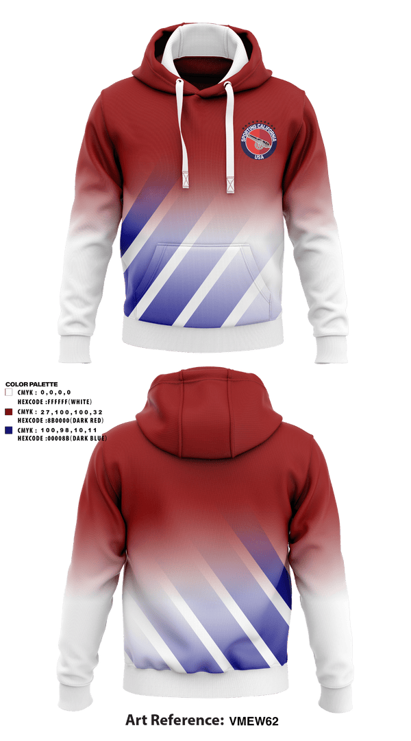 Hoodie, Sporting California USA, Men's Soccer, Teamtime, Team time, sublimation, custom sports apparel, team uniforms, spirit wear, spiritwear, sports uniforms, custom shirts, team store, custom team store, fundraiser sports, apparel fundraiser