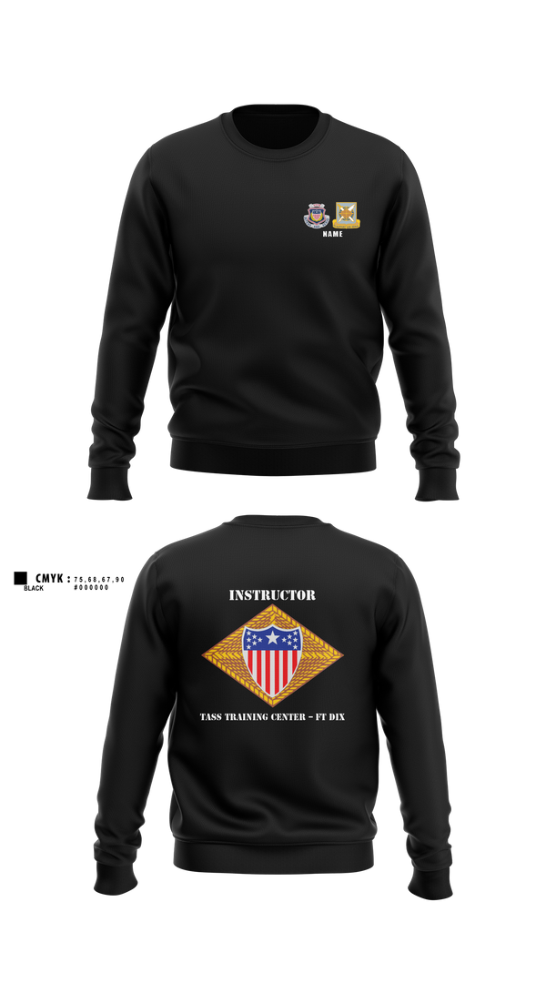 Crew Neck Sweatshirt, 80th TC, TTC-Dix, Army, Teamtime, Team time, sublimation, custom sports apparel, team uniforms, spirit wear, spiritwear, sports uniforms, custom shirts, team store, custom team store, fundraiser sports, apparel fundraiser