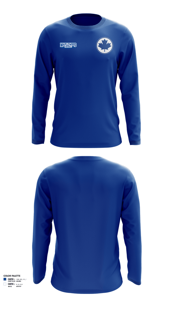 Long Sleeve Performance Shirt, Maplewood Football, Football, Teamtime, Team time, sublimation, custom sports apparel, team uniforms, spirit wear, spiritwear, sports uniforms, custom shirts, team store, custom team store, fundraiser sports, apparel fundraiser