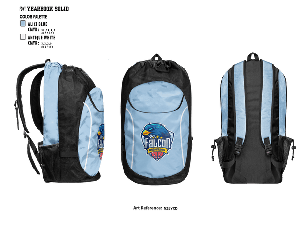 Gear Bag, FALCONS, Men's Basketball, Teamtime, Team time, sublimation, custom sports apparel, team uniforms, spirit wear, spiritwear, sports uniforms, custom shirts, team store, custom team store, fundraiser sports, apparel fundraiser
