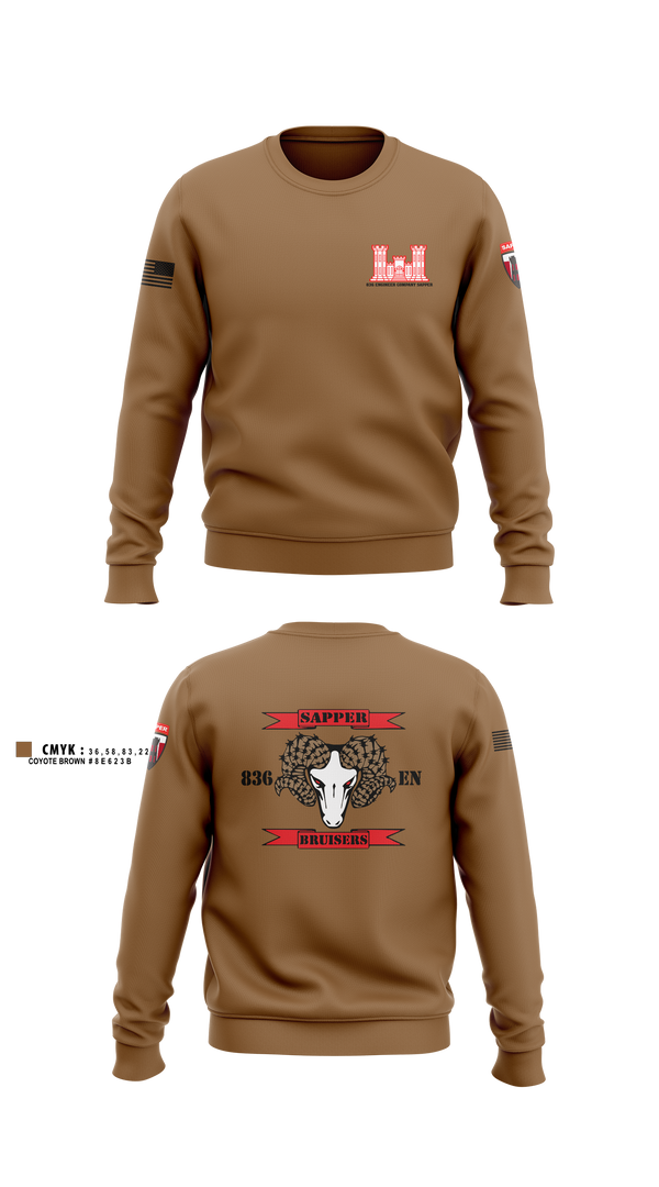 Crew Neck Sweatshirt, 836 Engineer Company SAPPER, , Teamtime, Team time, sublimation, custom sports apparel, team uniforms, spirit wear, spiritwear, sports uniforms, custom shirts, team store, custom team store, fundraiser sports, apparel fundraiser