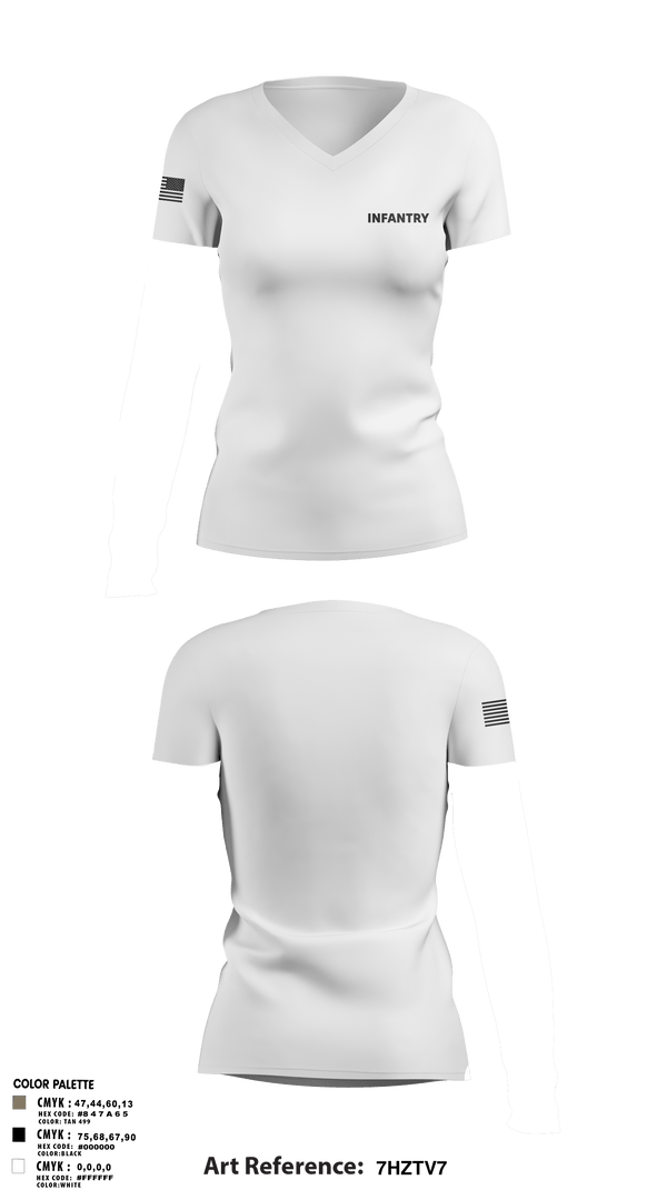 Women's Short Sleeve Vneck Shirt, Infantry, , Teamtime, Team time, sublimation, custom sports apparel, team uniforms, spirit wear, spiritwear, sports uniforms, custom shirts, team store, custom team store, fundraiser sports, apparel fundraiser