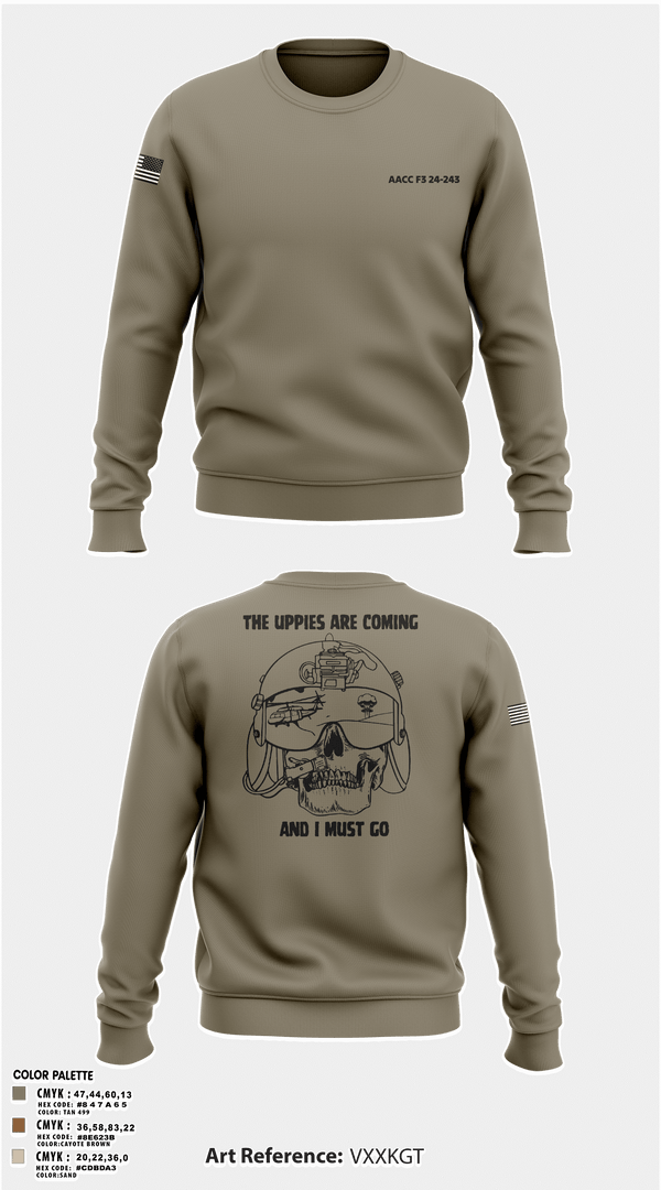 Crew Neck Sweatshirt, 42D FRSDAACC, Army, Teamtime, Team time, sublimation, custom sports apparel, team uniforms, spirit wear, spiritwear, sports uniforms, custom shirts, team store, custom team store, fundraiser sports, apparel fundraiser