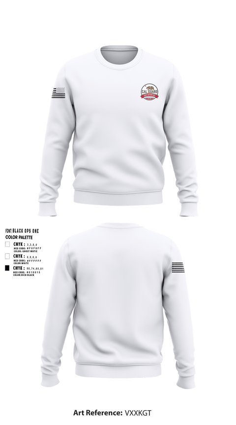 Crew Neck Sweatshirt, California State Guard San Jose, National Guard, Teamtime, Team time, sublimation, custom sports apparel, team uniforms, spirit wear, spiritwear, sports uniforms, custom shirts, team store, custom team store, fundraiser sports, apparel fundraiser