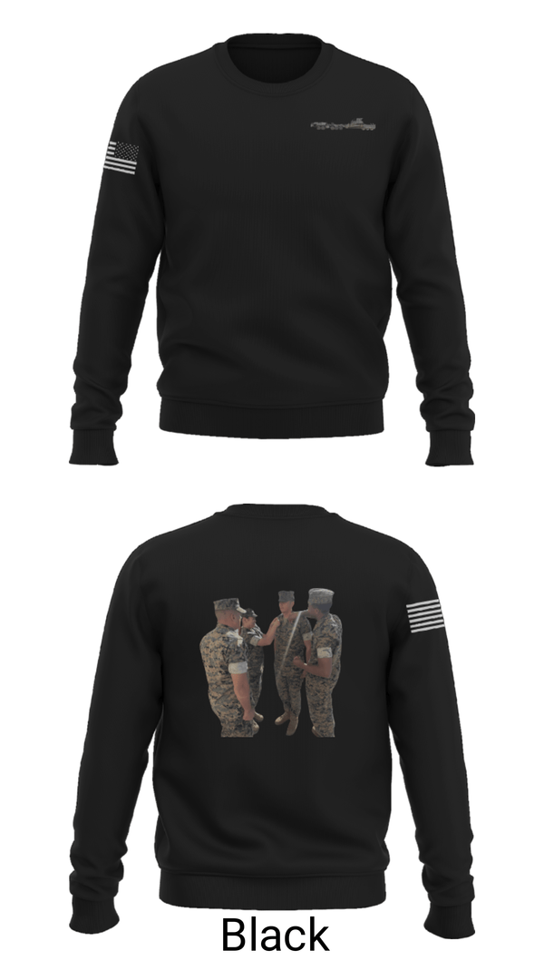 Crew Neck Sweatshirt, 11Th MAR REG, Marines, Teamtime, Team time, sublimation, custom sports apparel, team uniforms, spirit wear, spiritwear, sports uniforms, custom shirts, team store, custom team store, fundraiser sports, apparel fundraiser
