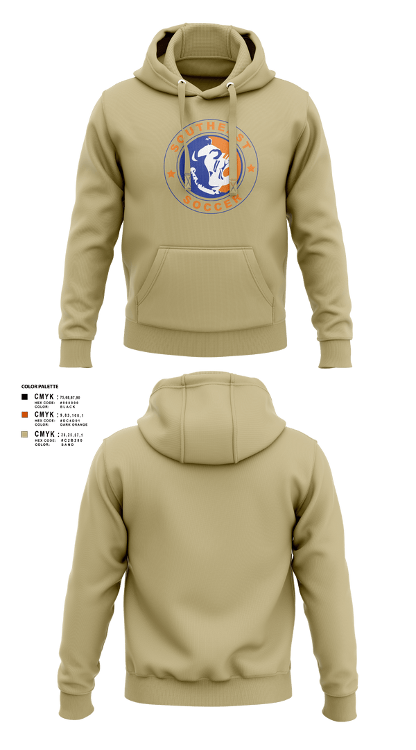 Hoodie, Southeast Soccer, Men's Soccer, Teamtime, Team time, sublimation, custom sports apparel, team uniforms, spirit wear, spiritwear, sports uniforms, custom shirts, team store, custom team store, fundraiser sports, apparel fundraiser