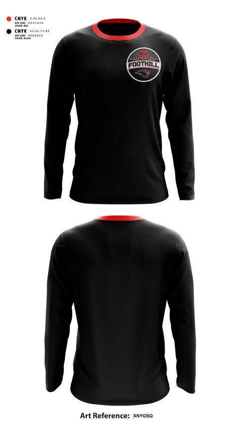 Long Sleeve Performance Shirt, Foothill Jr Cougars Football and Cheer, Football, Teamtime, Team time, sublimation, custom sports apparel, team uniforms, spirit wear, spiritwear, sports uniforms, custom shirts, team store, custom team store, fundraiser sports, apparel fundraiser