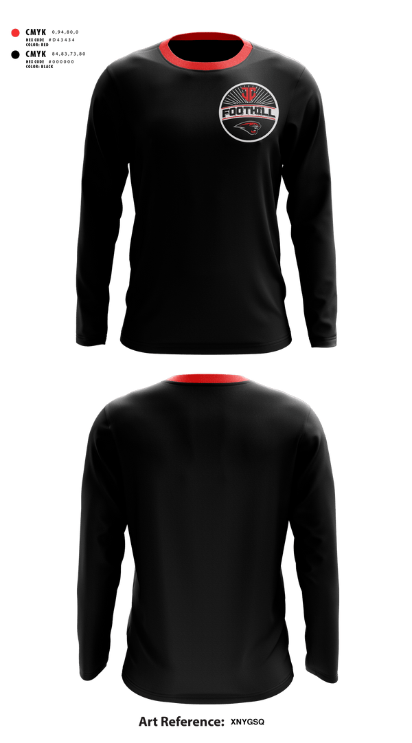 Long Sleeve Performance Shirt, Foothill Jr Cougars Football and Cheer, Football, Teamtime, Team time, sublimation, custom sports apparel, team uniforms, spirit wear, spiritwear, sports uniforms, custom shirts, team store, custom team store, fundraiser sports, apparel fundraiser