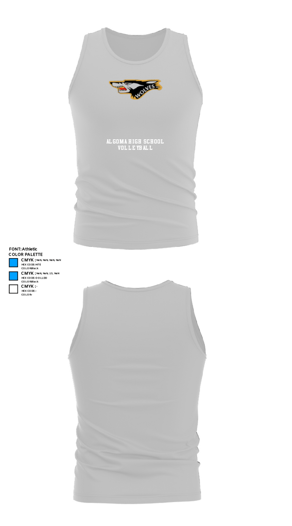 Tank Top, Algoma High School Volleyball, Women's Volleyball, Teamtime, Team time, sublimation, custom sports apparel, team uniforms, spirit wear, spiritwear, sports uniforms, custom shirts, team store, custom team store, fundraiser sports, apparel fundraiser