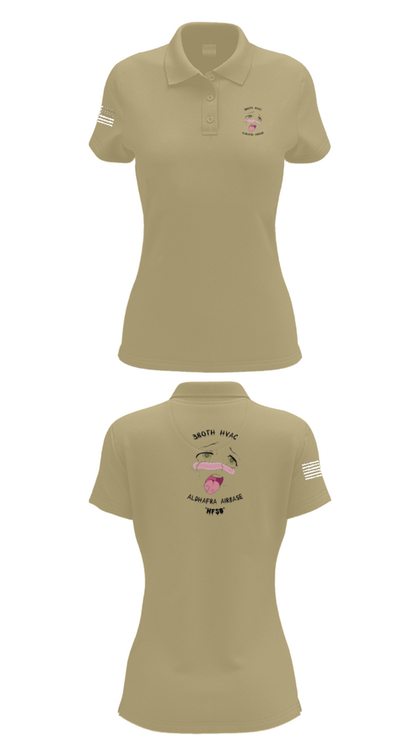 Women's Short Sleeve Performance Polo, 380th HVAC, , Teamtime, Team time, sublimation, custom sports apparel, team uniforms, spirit wear, spiritwear, sports uniforms, custom shirts, team store, custom team store, fundraiser sports, apparel fundraiser