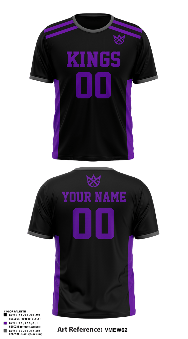 Short Sleeve Performance Shirt, Kings, Men's Basketball, Teamtime, Team time, sublimation, custom sports apparel, team uniforms, spirit wear, spiritwear, sports uniforms, custom shirts, team store, custom team store, fundraiser sports, apparel fundraiser