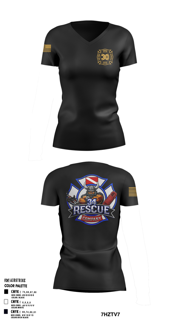Women's Short Sleeve Vneck Shirt, Ripley vol. fire dept, Fire Department, Teamtime, Team time, sublimation, custom sports apparel, team uniforms, spirit wear, spiritwear, sports uniforms, custom shirts, team store, custom team store, fundraiser sports, apparel fundraiser