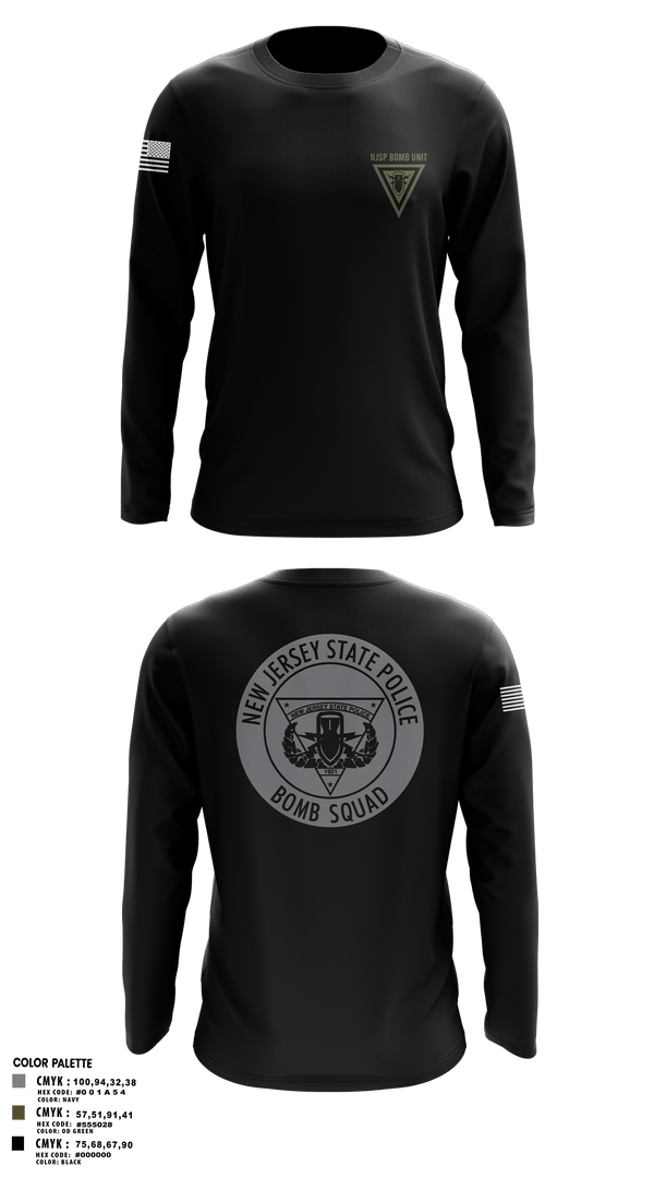 Long Sleeve Performance Polo, NJSP BOMB UNIT, , Teamtime, Team time, sublimation, custom sports apparel, team uniforms, spirit wear, spiritwear, sports uniforms, custom shirts, team store, custom team store, fundraiser sports, apparel fundraiser