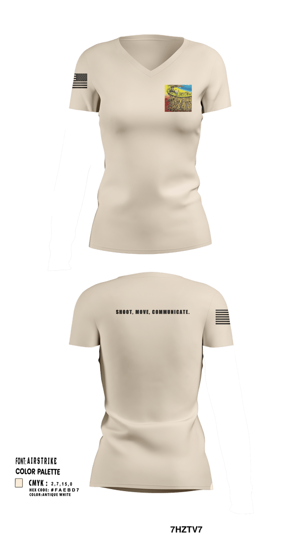 Women's Short Sleeve Vneck Shirt, 218th Maneuver brigade, National Guard, Teamtime, Team time, sublimation, custom sports apparel, team uniforms, spirit wear, spiritwear, sports uniforms, custom shirts, team store, custom team store, fundraiser sports, apparel fundraiser