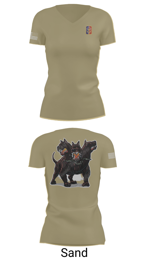 Women's Short Sleeve Vneck Shirt, 1-174th ADA RGT, , Teamtime, Team time, sublimation, custom sports apparel, team uniforms, spirit wear, spiritwear, sports uniforms, custom shirts, team store, custom team store, fundraiser sports, apparel fundraiser