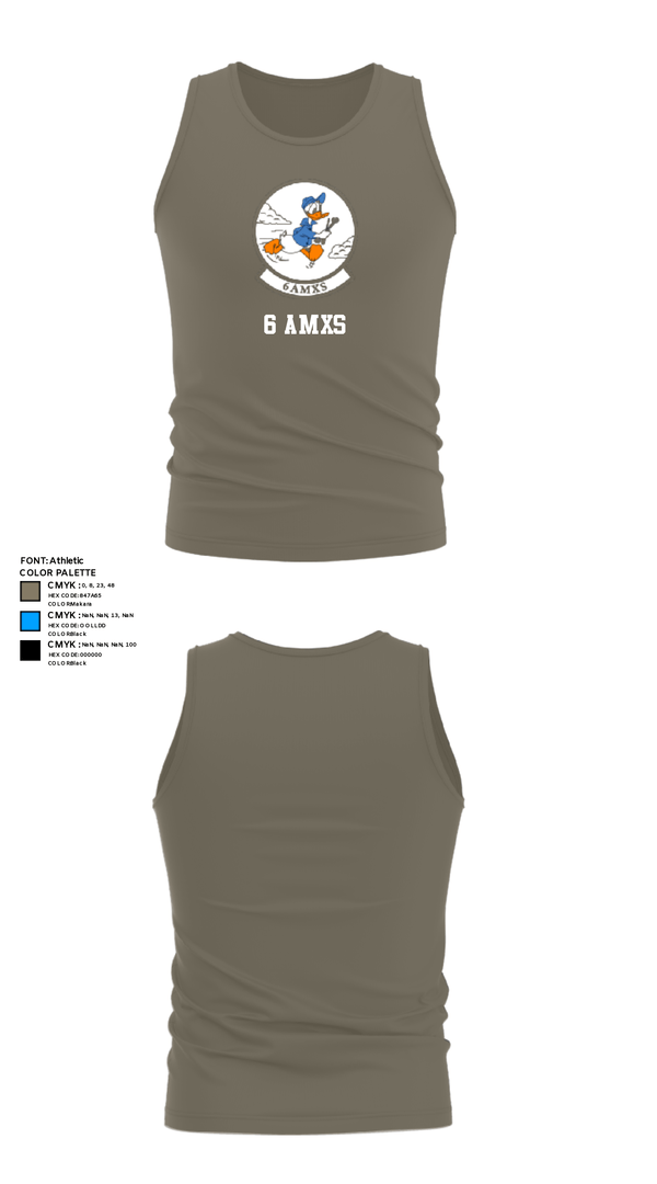 Tank Top, 6 AMXS, Air Force, Teamtime, Team time, sublimation, custom sports apparel, team uniforms, spirit wear, spiritwear, sports uniforms, custom shirts, team store, custom team store, fundraiser sports, apparel fundraiser