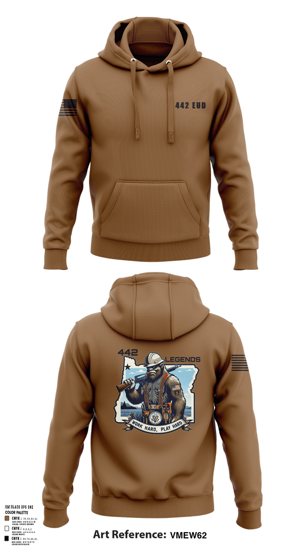 Hoodie, 442 EUD, National Guard, Teamtime, Team time, sublimation, custom sports apparel, team uniforms, spirit wear, spiritwear, sports uniforms, custom shirts, team store, custom team store, fundraiser sports, apparel fundraiser