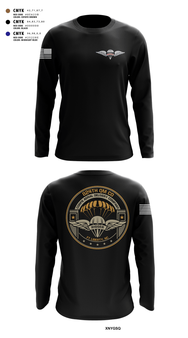 Long Sleeve Performance Shirt, 824th QM CO (CADC-A), Army, Teamtime, Team time, sublimation, custom sports apparel, team uniforms, spirit wear, spiritwear, sports uniforms, custom shirts, team store, custom team store, fundraiser sports, apparel fundraiser