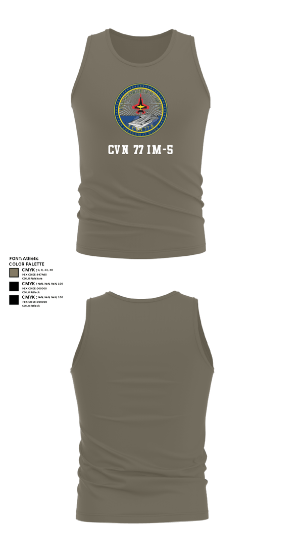 Tank Top, Cvn 77 IM-5, Navy, Teamtime, Team time, sublimation, custom sports apparel, team uniforms, spirit wear, spiritwear, sports uniforms, custom shirts, team store, custom team store, fundraiser sports, apparel fundraiser