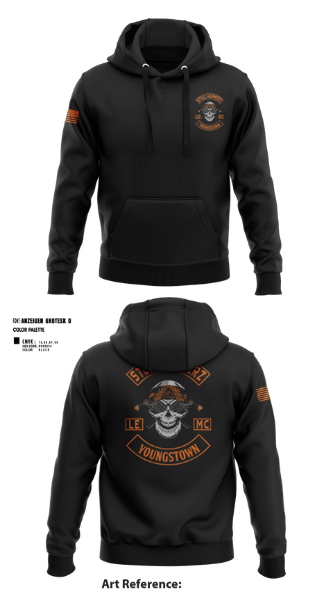 Hoodie, Yougstown Steel hammerz, Police, Teamtime, Team time, sublimation, custom sports apparel, team uniforms, spirit wear, spiritwear, sports uniforms, custom shirts, team store, custom team store, fundraiser sports, apparel fundraiser