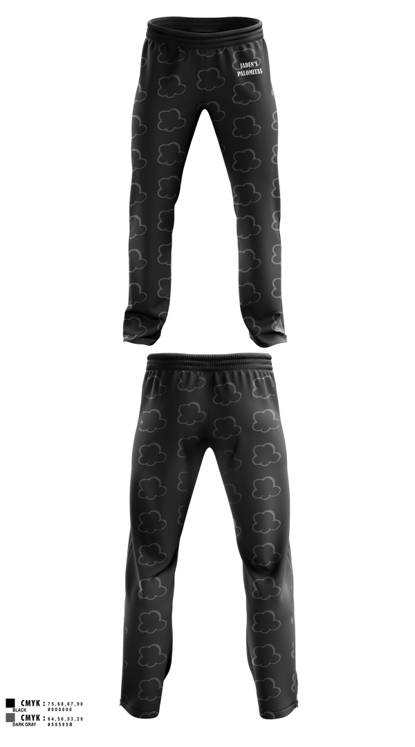 Sweatpants, Jaden’s palomitas, , Teamtime, Team time, sublimation, custom sports apparel, team uniforms, spirit wear, spiritwear, sports uniforms, custom shirts, team store, custom team store, fundraiser sports, apparel fundraiser