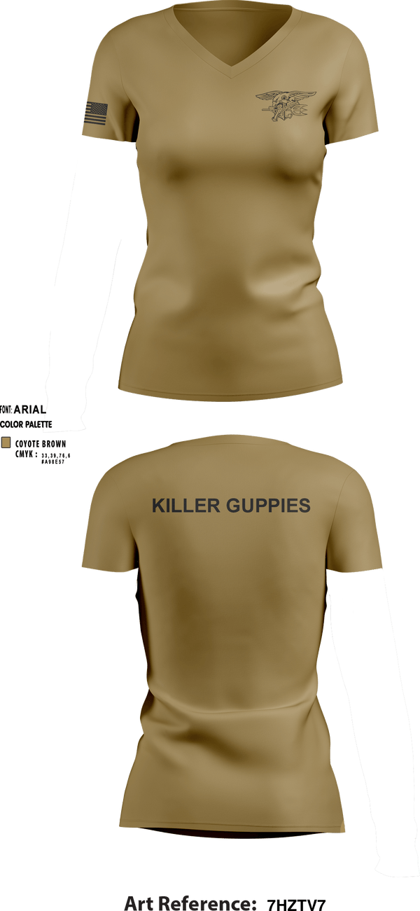 Women's Short Sleeve Vneck Shirt, HuggersKiller Guppies, Wrestling, Teamtime, Team time, sublimation, custom sports apparel, team uniforms, spirit wear, spiritwear, sports uniforms, custom shirts, team store, custom team store, fundraiser sports, apparel fundraiser