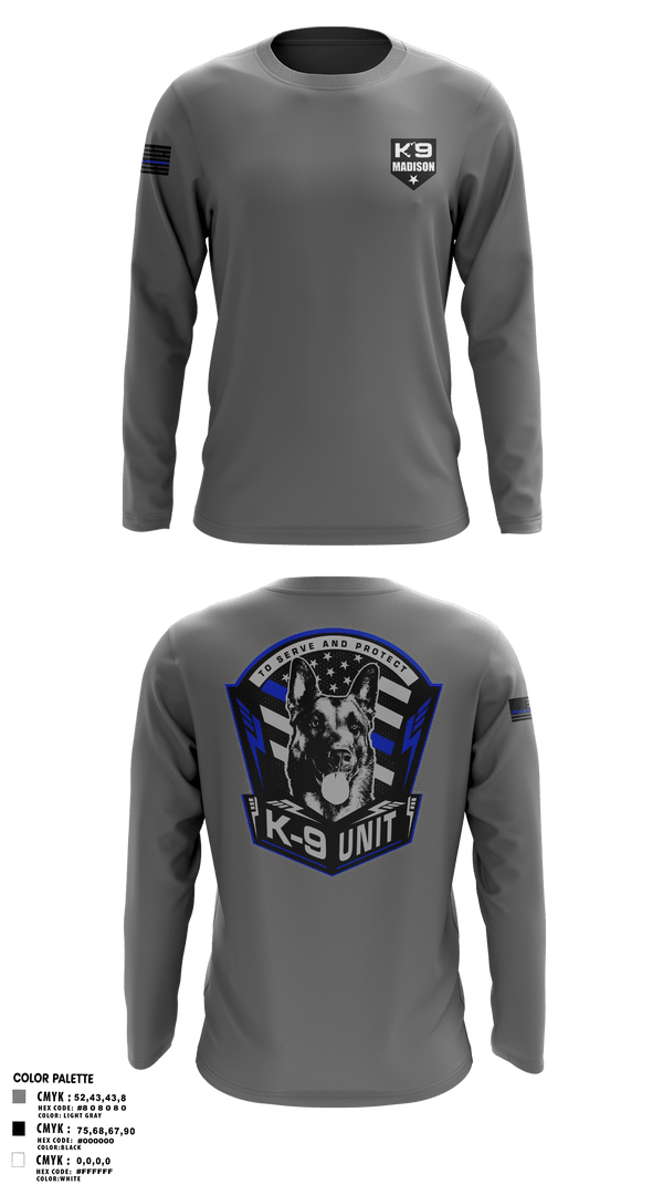 Long Sleeve Performance Polo, K-9, , Teamtime, Team time, sublimation, custom sports apparel, team uniforms, spirit wear, spiritwear, sports uniforms, custom shirts, team store, custom team store, fundraiser sports, apparel fundraiser