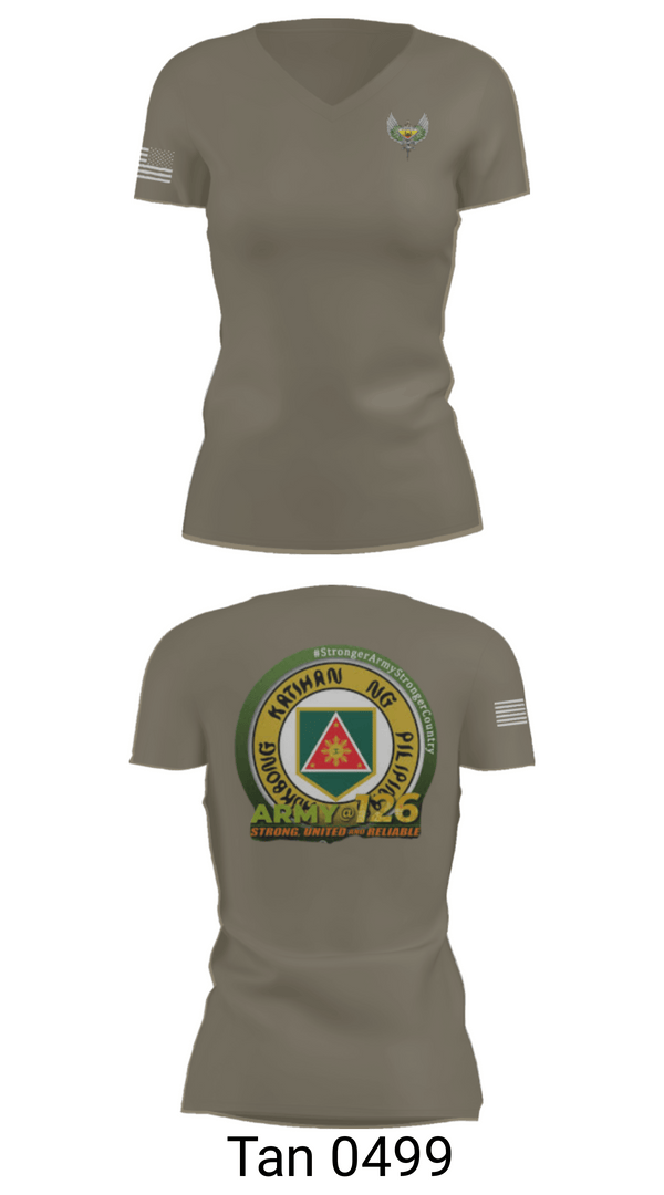 Women's Short Sleeve Vneck Shirt, 51st Combat Engineers, Army, Teamtime, Team time, sublimation, custom sports apparel, team uniforms, spirit wear, spiritwear, sports uniforms, custom shirts, team store, custom team store, fundraiser sports, apparel fundraiser