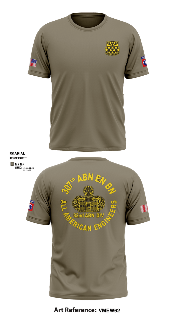 Short Sleeve Performance Shirt, 307th Airborne Engineers Battalion, , Teamtime, Team time, sublimation, custom sports apparel, team uniforms, spirit wear, spiritwear, sports uniforms, custom shirts, team store, custom team store, fundraiser sports, apparel fundraiser