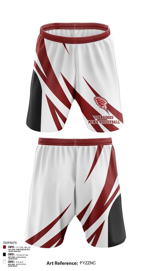 Athletic Shorts With Pockets, Tornadoes, Men's Volleyball, Teamtime, Team time, sublimation, custom sports apparel, team uniforms, spirit wear, spiritwear, sports uniforms, custom shirts, team store, custom team store, fundraiser sports, apparel fundraiser