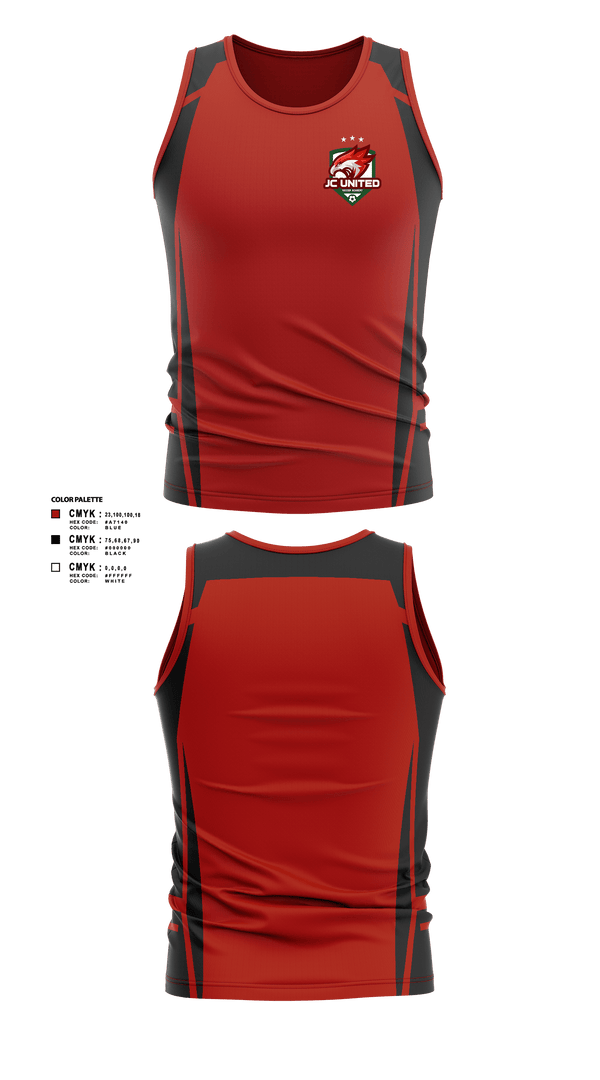 Tank Top, JC United, Men's Soccer, Teamtime, Team time, sublimation, custom sports apparel, team uniforms, spirit wear, spiritwear, sports uniforms, custom shirts, team store, custom team store, fundraiser sports, apparel fundraiser