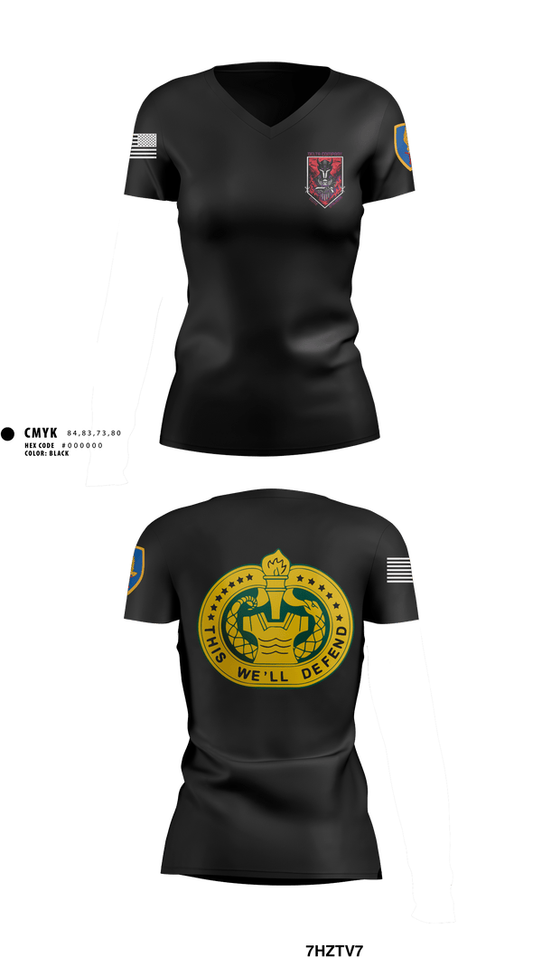 Women's Short Sleeve Vneck Shirt, D Co 2-13th AVN REGT, Army, Teamtime, Team time, sublimation, custom sports apparel, team uniforms, spirit wear, spiritwear, sports uniforms, custom shirts, team store, custom team store, fundraiser sports, apparel fundraiser