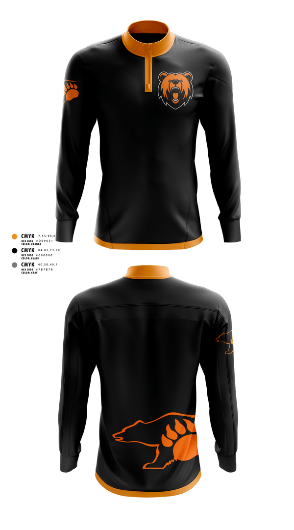 Quarter Zip Jacket, Lucas Cubs, Wrestling, Teamtime, Team time, sublimation, custom sports apparel, team uniforms, spirit wear, spiritwear, sports uniforms, custom shirts, team store, custom team store, fundraiser sports, apparel fundraiser