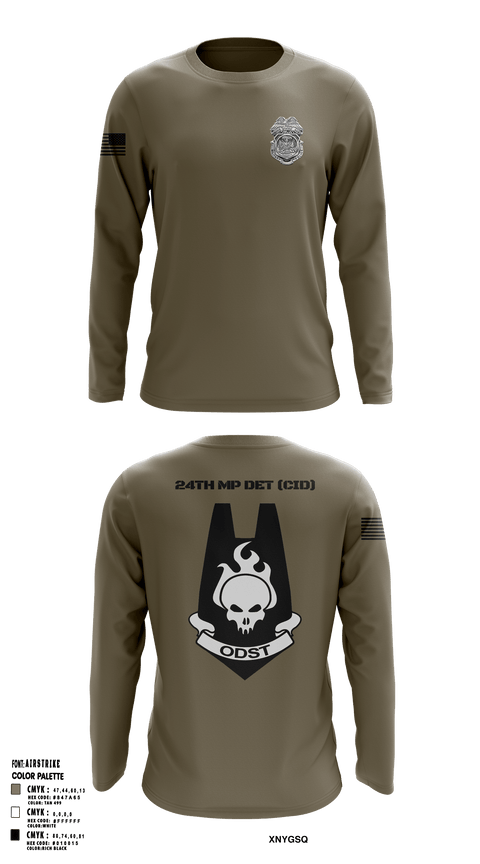 Long Sleeve Performance Shirt, 24th MP DET CID, Army, Teamtime, Team time, sublimation, custom sports apparel, team uniforms, spirit wear, spiritwear, sports uniforms, custom shirts, team store, custom team store, fundraiser sports, apparel fundraiser
