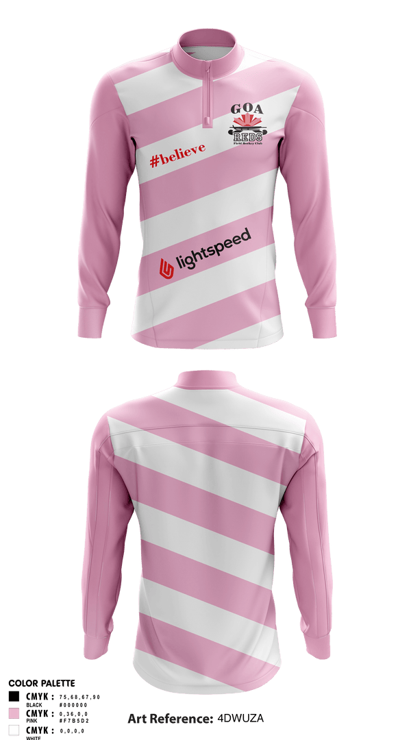 Quarter Zip Jacket, GOA Reds Field Hockey, Field Hockey, Teamtime, Team time, sublimation, custom sports apparel, team uniforms, spirit wear, spiritwear, sports uniforms, custom shirts, team store, custom team store, fundraiser sports, apparel fundraiser