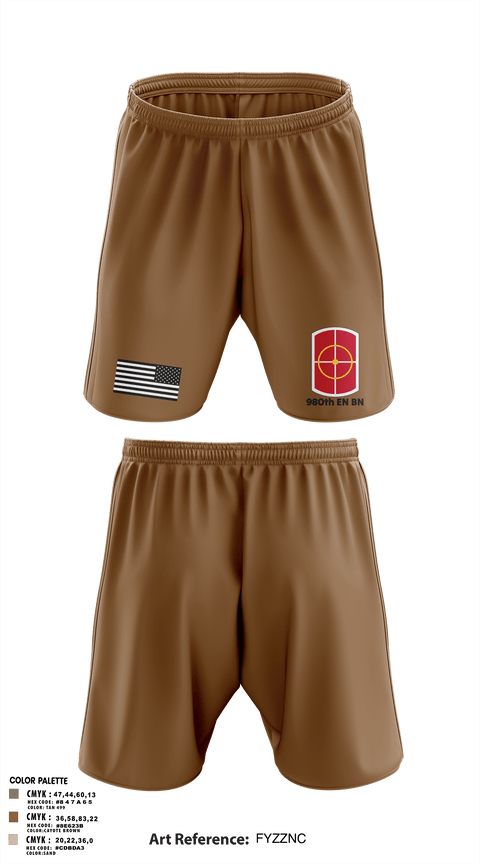 Athletic Shorts With Pockets, 980th EN BN, Army, Teamtime, Team time, sublimation, custom sports apparel, team uniforms, spirit wear, spiritwear, sports uniforms, custom shirts, team store, custom team store, fundraiser sports, apparel fundraiser